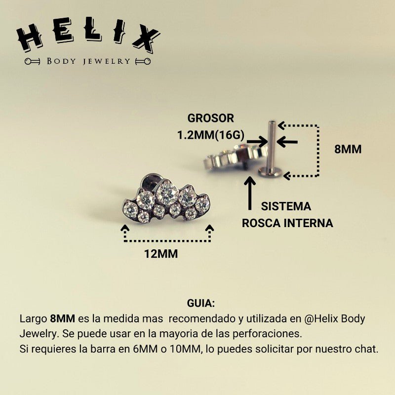 Labret en titanio Condal - Helix Body Jewelry - Tienda Online de Piercings