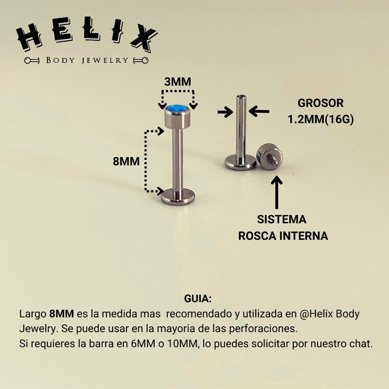 Labret en titanio Colors - Helix Body Jewelry - Tienda Online de Piercings