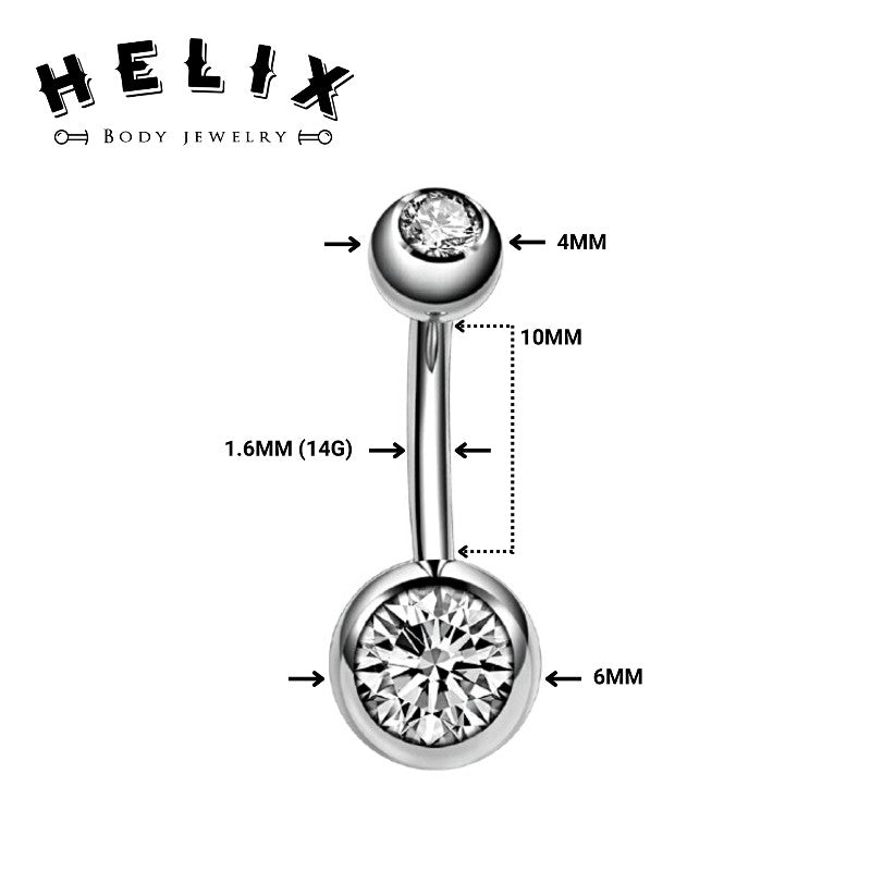 Piercing Ombligo Opall Azul - Helix Body Jewelry - Tienda Online de Piercings