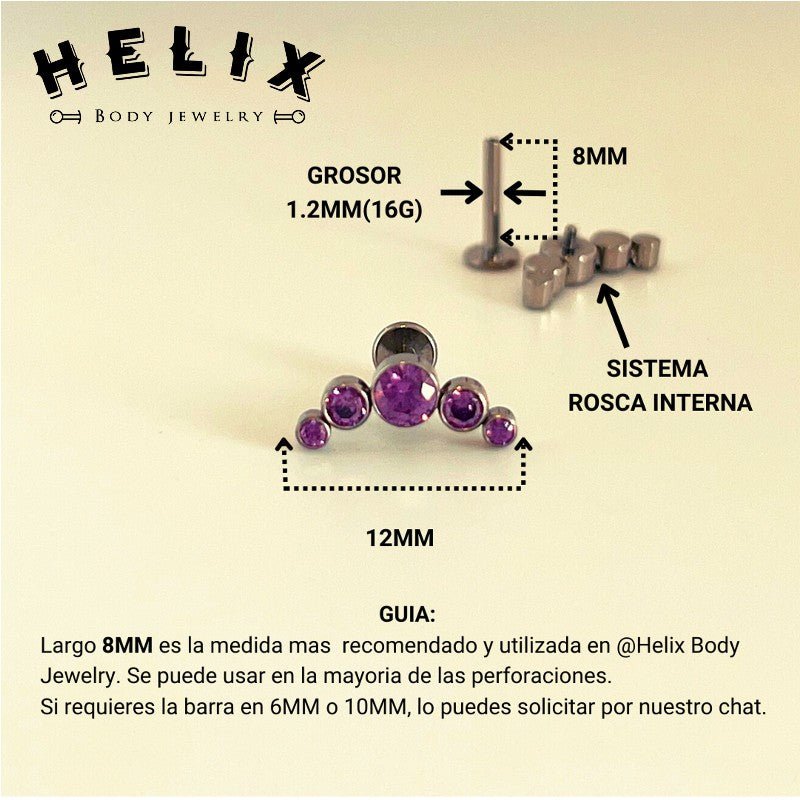 Joya para piercing Misuri - Helix Body Jewelry - Tienda Online de Piercings