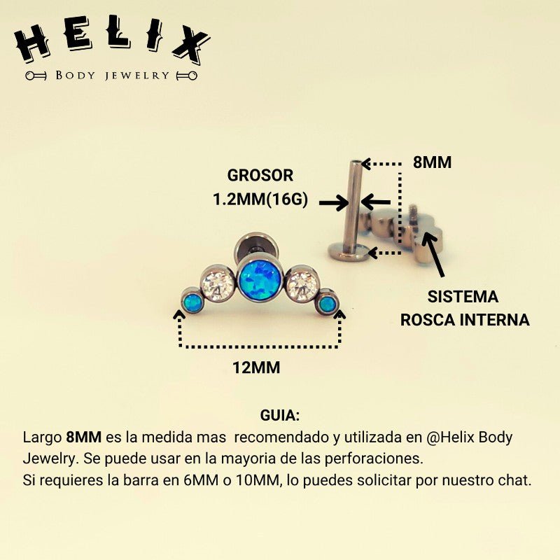 Joya para piercing Pacific - Helix Body Jewelry - Tienda Online de Piercings