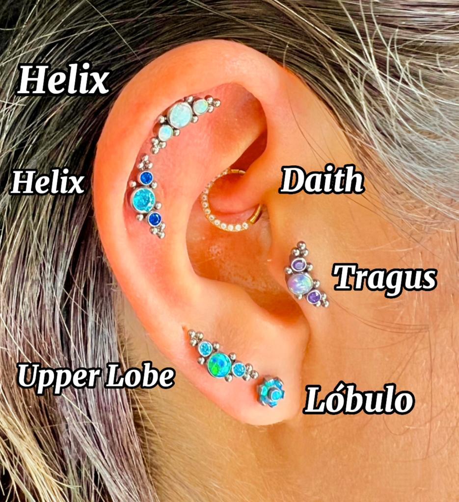 Labret en titanio Fancy - Helix Body Jewelry - Tienda Online de Piercings