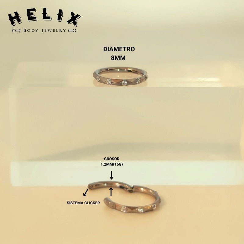 Aro para piercing oreja Lizz - Helix Body Jewelry - Tienda Online de Piercings