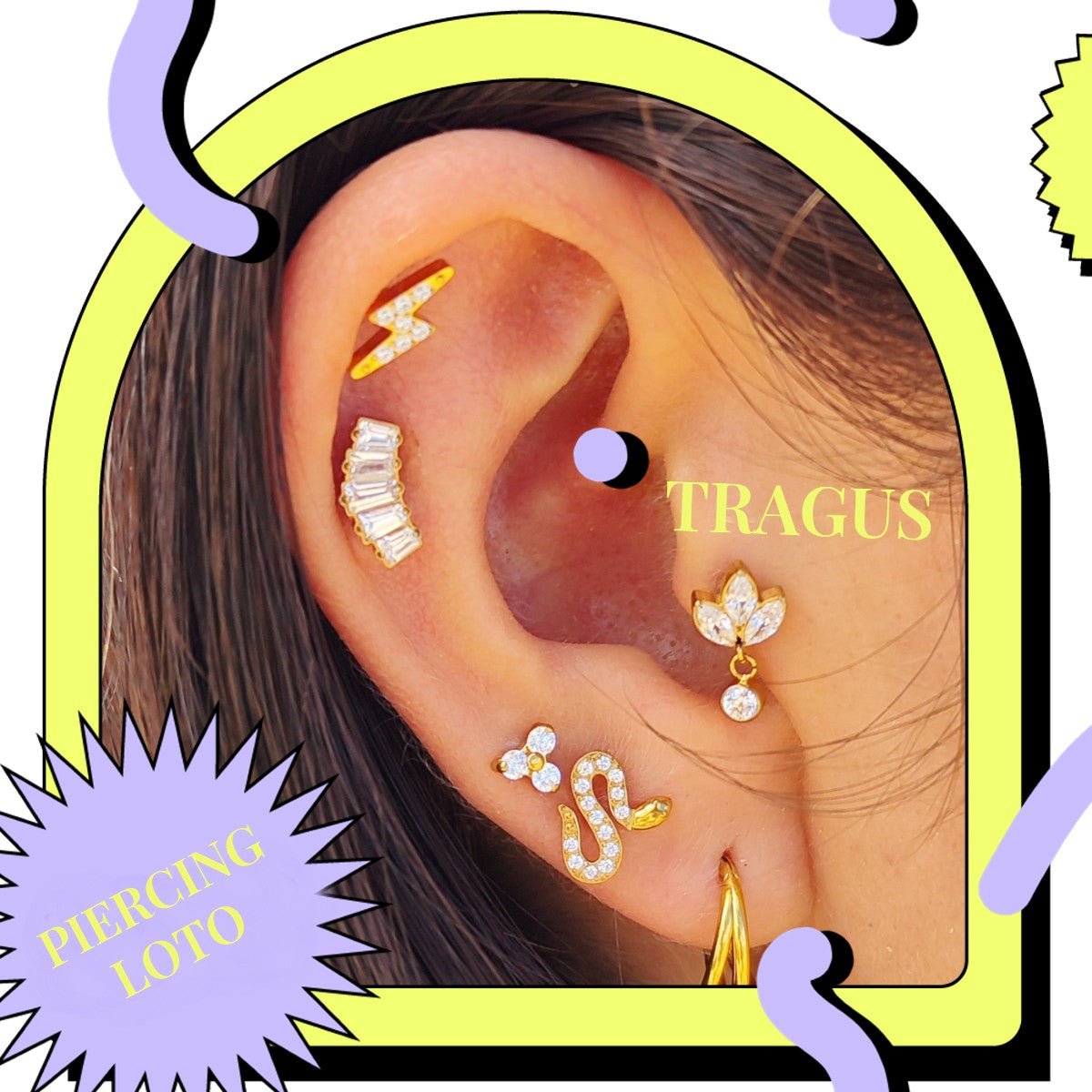 Labret Loto - Helix Body Jewelry - Tienda Online de Piercings