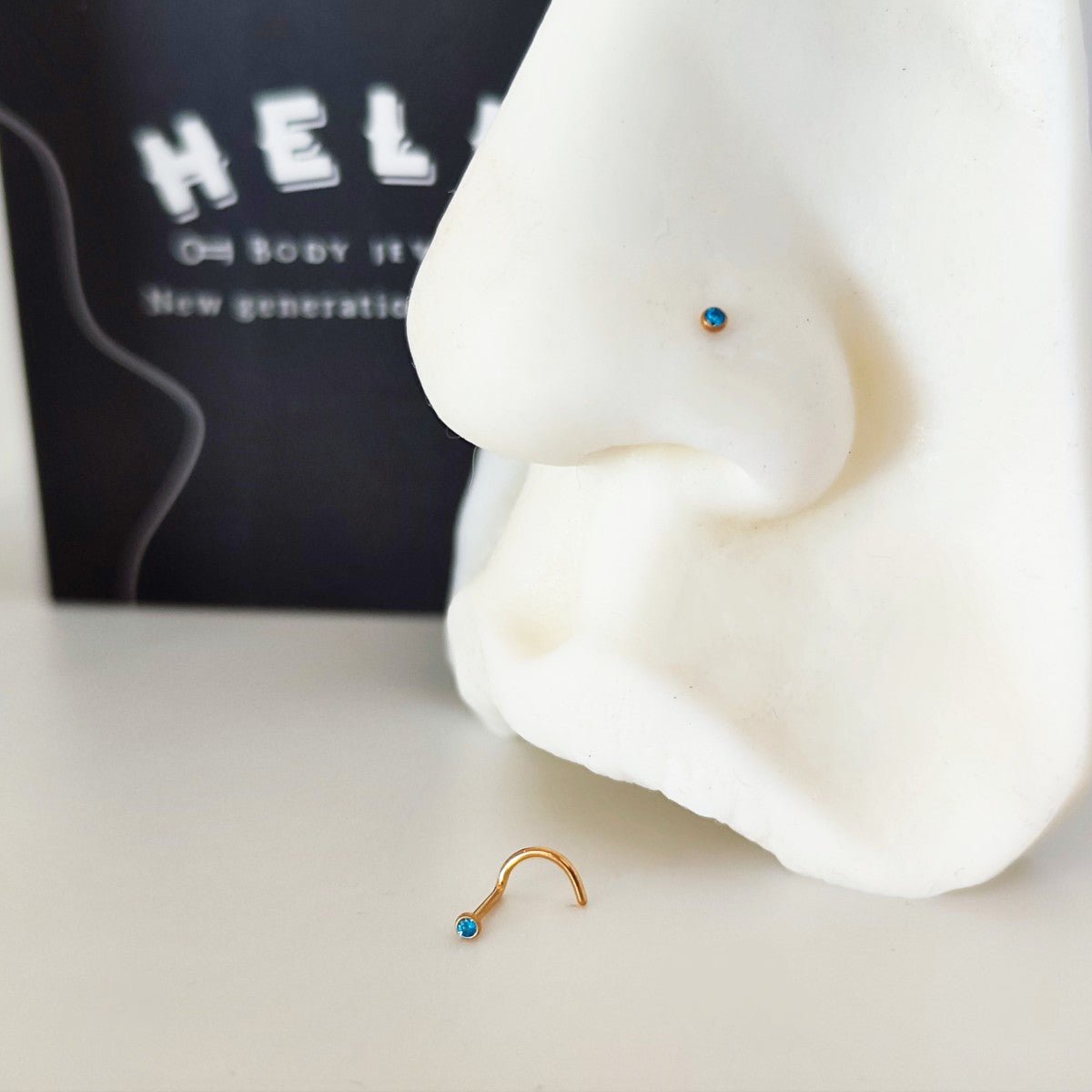 Piercing Nariz Aqua - Helix Body Jewelry - Tienda Online de Piercings